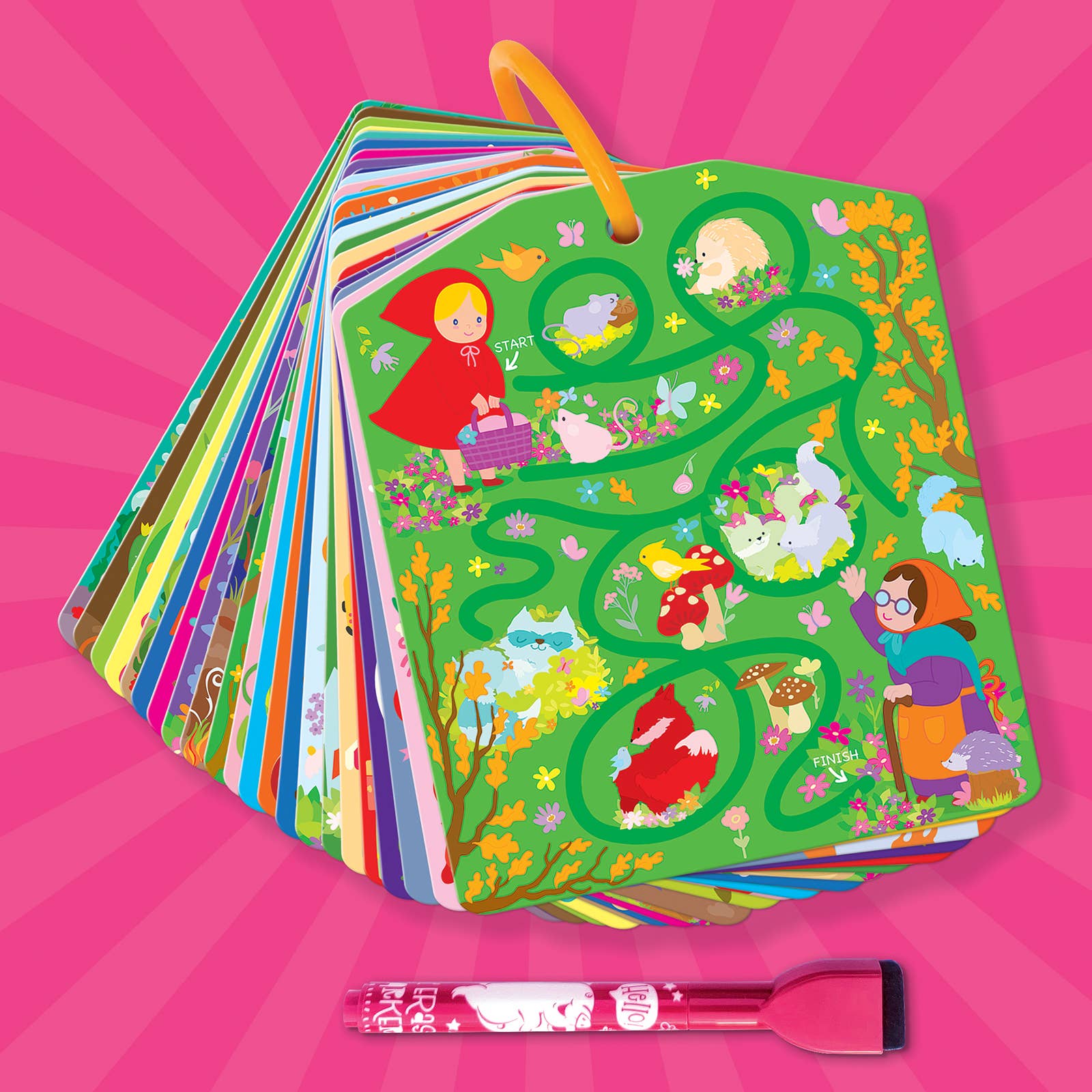 Dry Erase Activity Cards | Mazes | Kids Travel Game