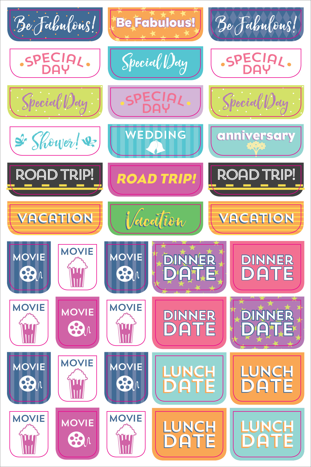 Essentials Weekly Planner Stickers