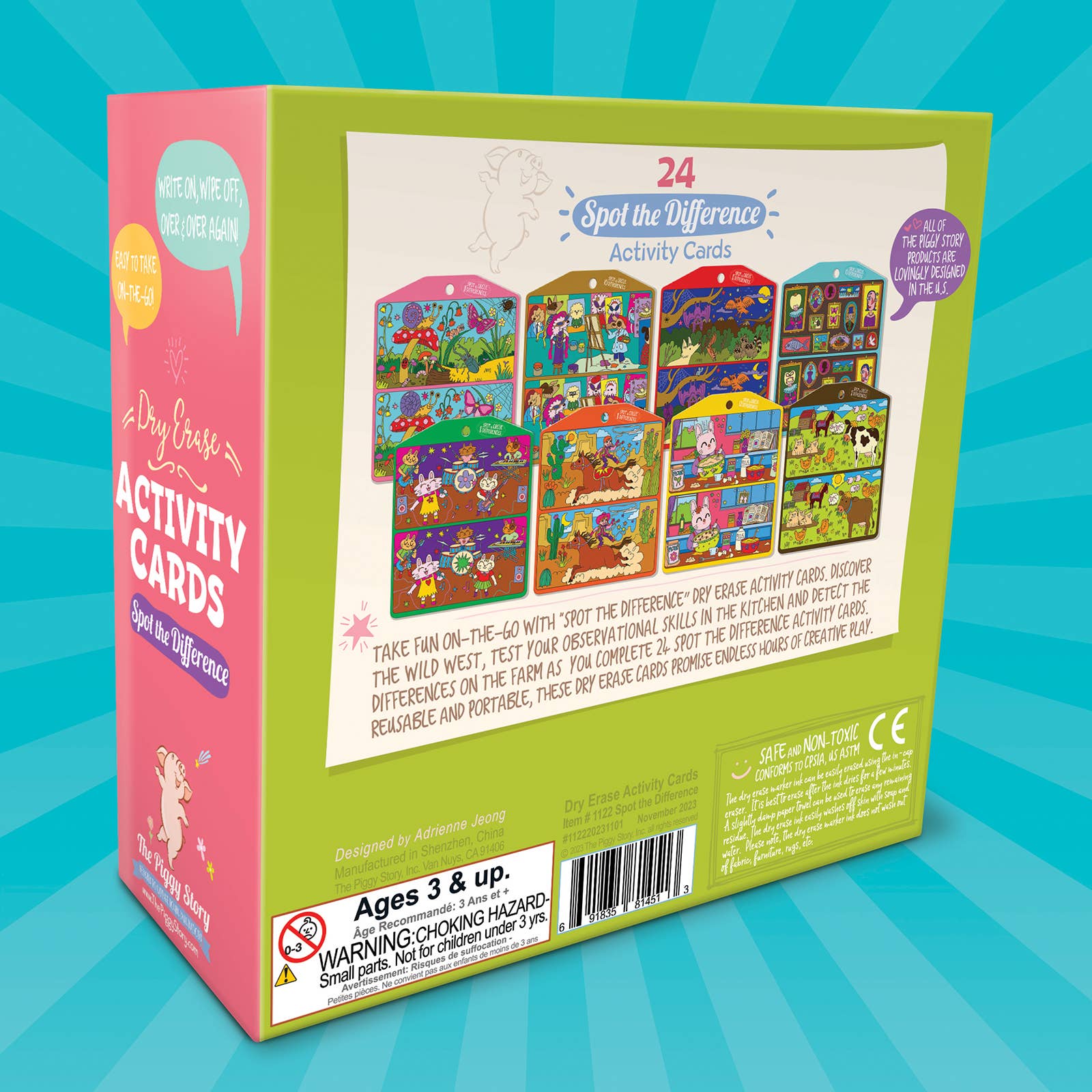 Dry Erase Activity Cards | Spot the Difference | Kids Travel