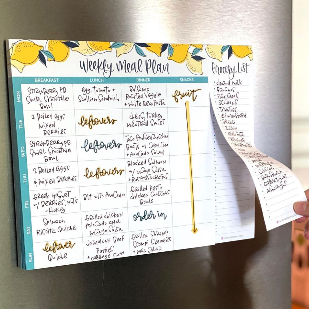 Horizontal Meal Planning Pad, 8.5x11 in