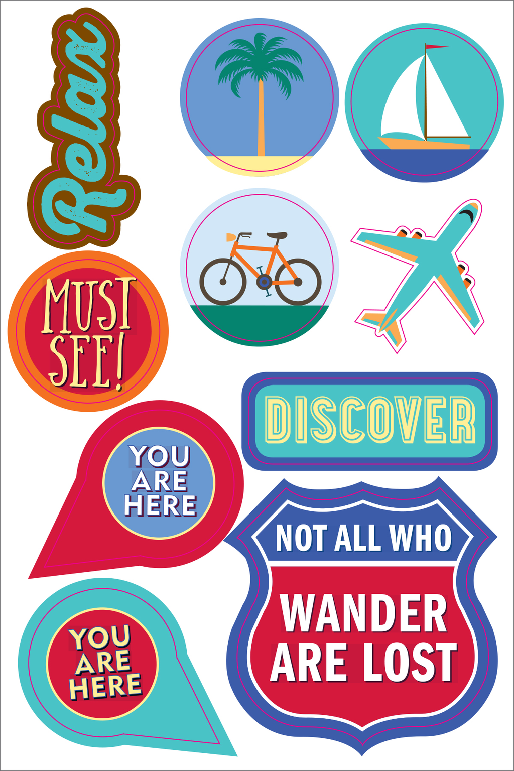 Essentials Travel Planner Stickers