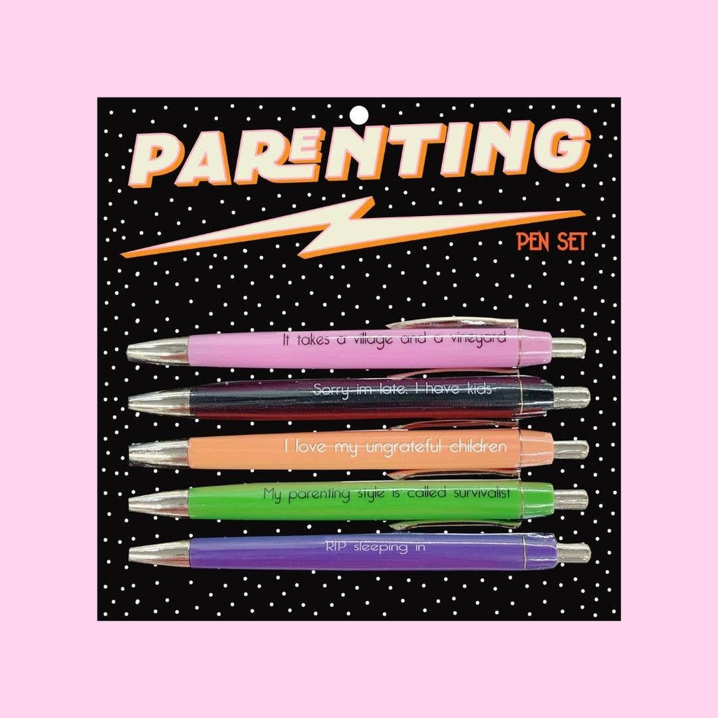 Parenting Pen Set - Perfect for Early Risers (pens, mothers day, stationery)