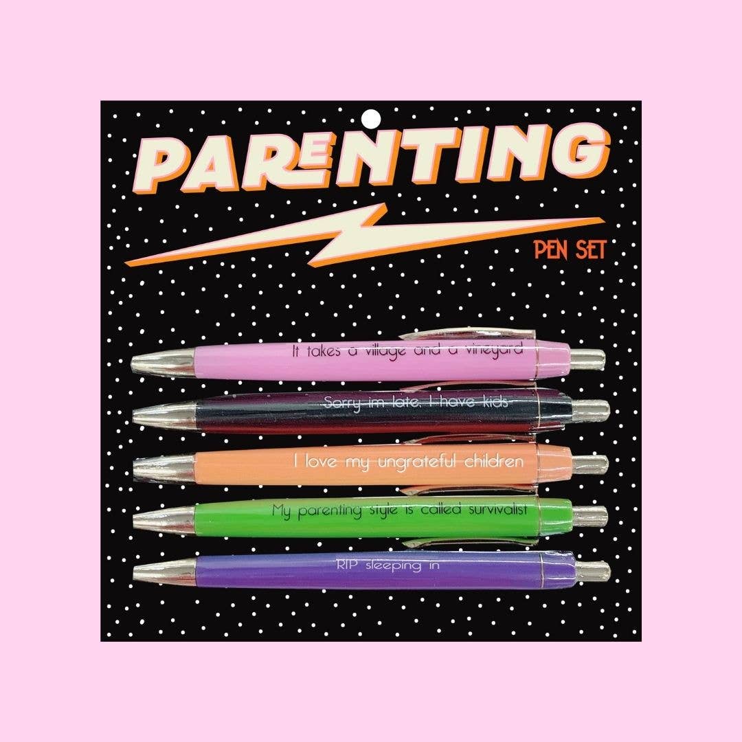 Parenting Pen Set - Perfect for Early Risers (pens, mothers day, stationery)