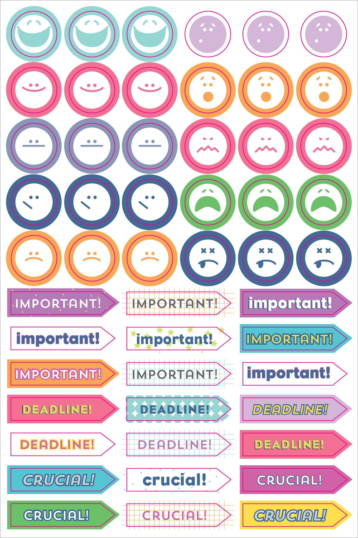 Essentials Weekly Planner Stickers