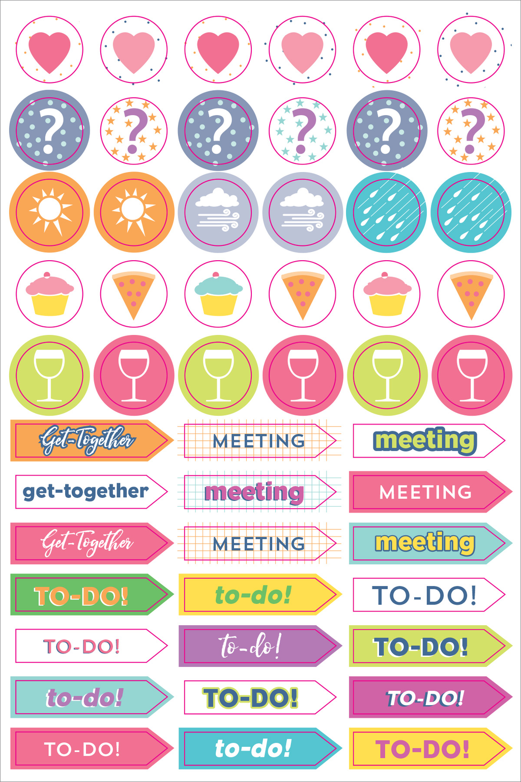 Essentials Weekly Planner Stickers