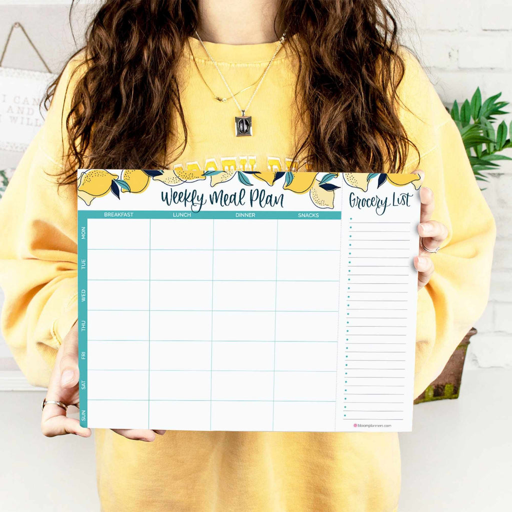 Horizontal Meal Planning Pad, 8.5x11 in