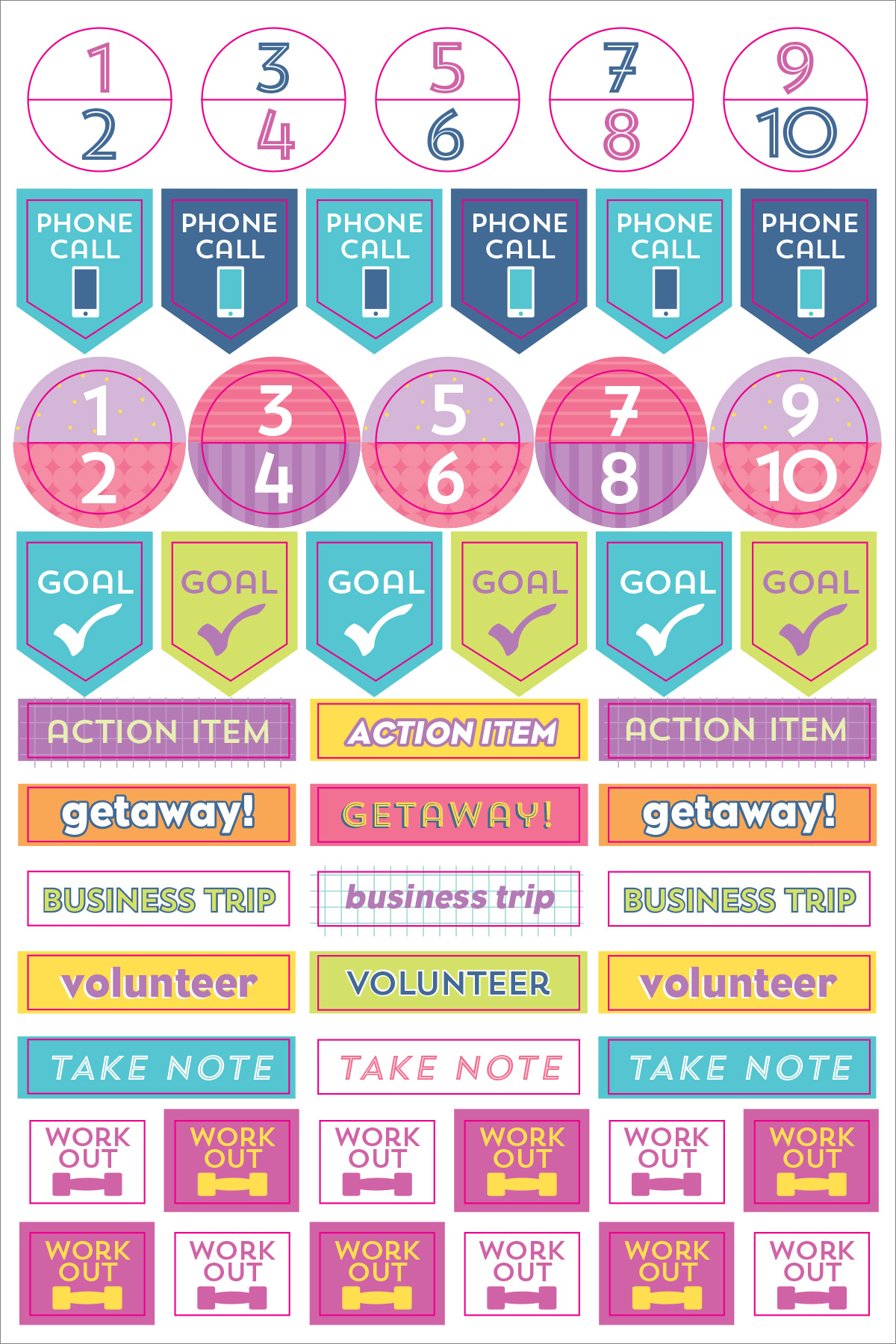 Essentials Weekly Planner Stickers