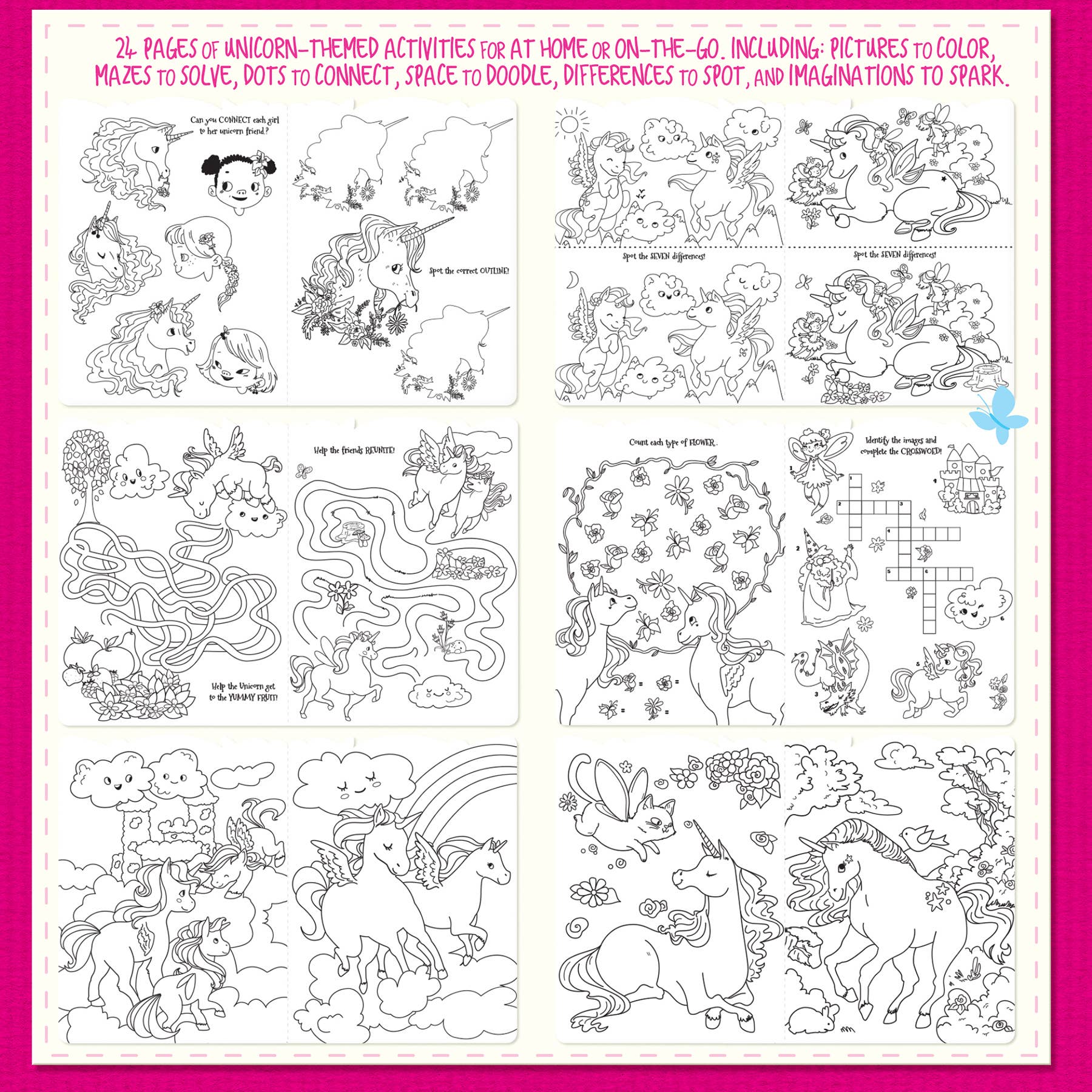 Unicorn Land Stocking Stuffer Coloring Gift Pack for Kids