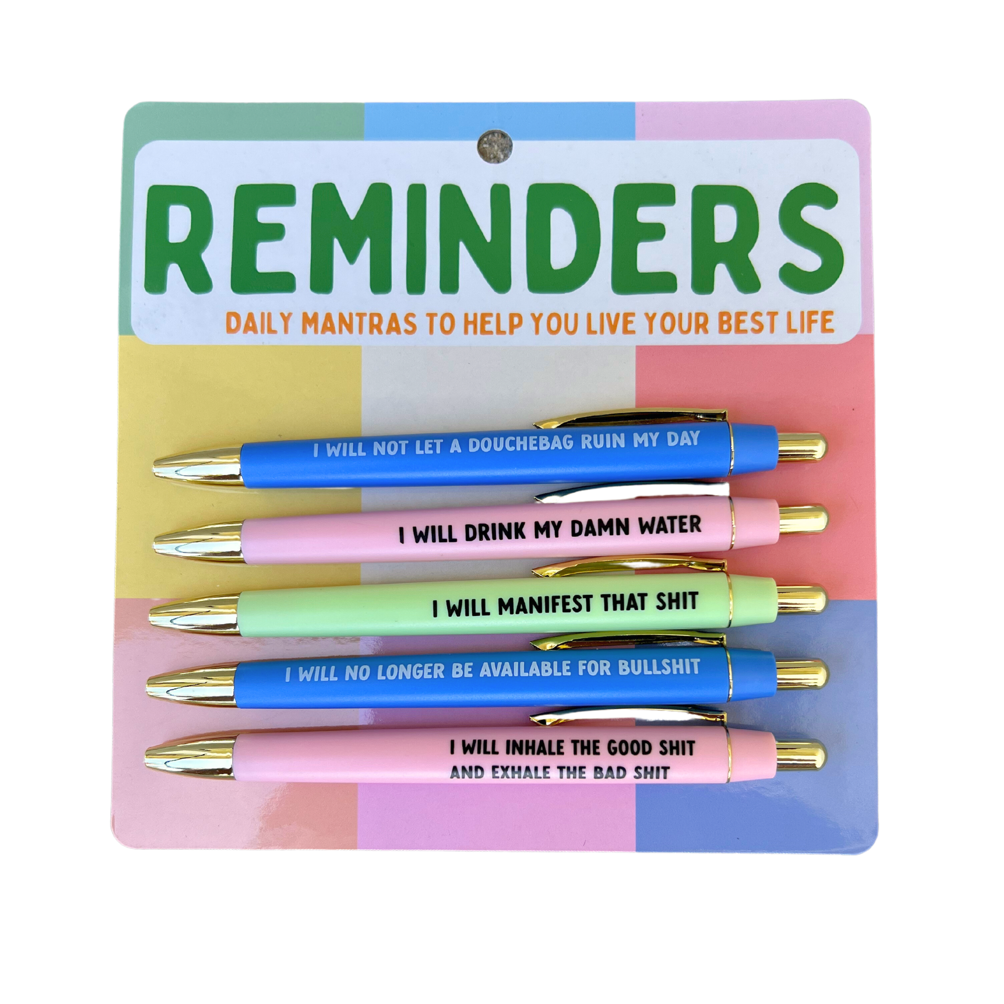 Reminders Pen Set (funny, gifts, pens, stationery)