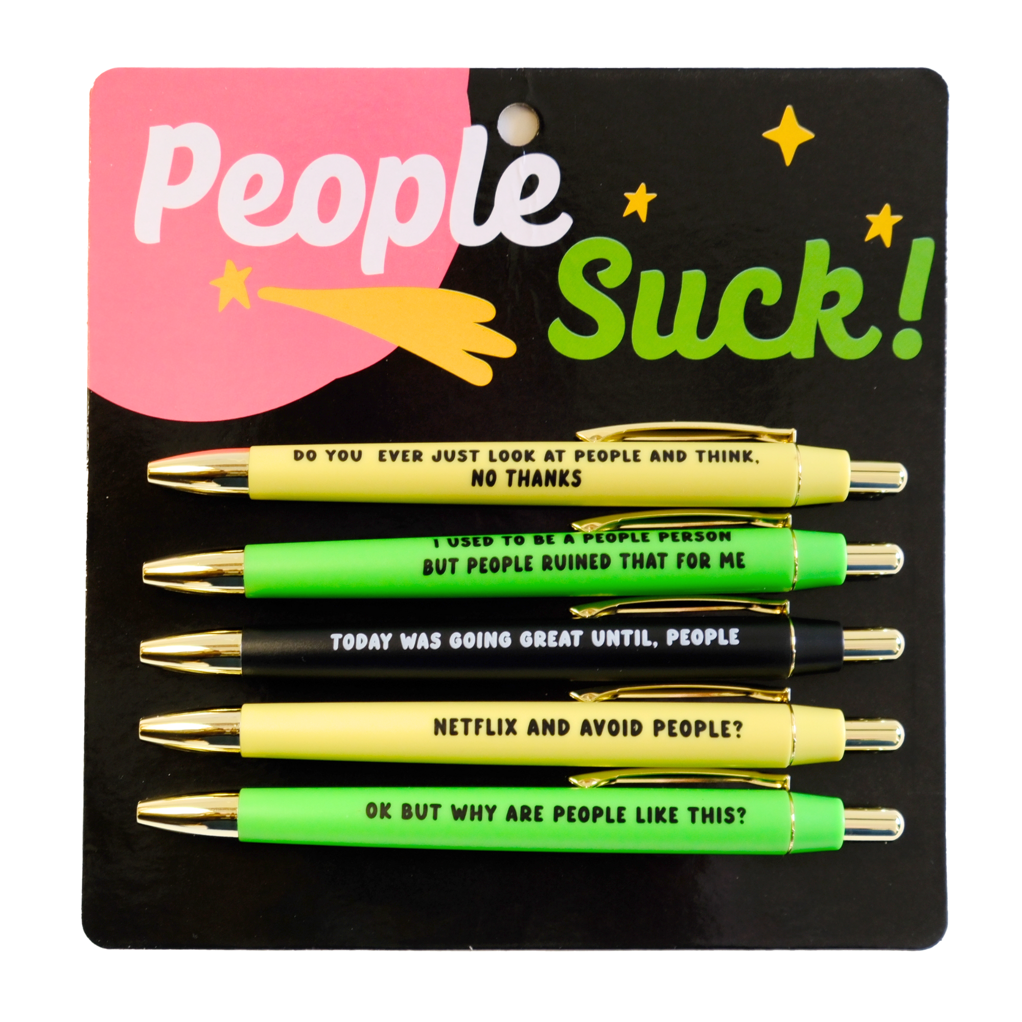 People Suck Pen Set (funny gift, stocking stuffer, funny
