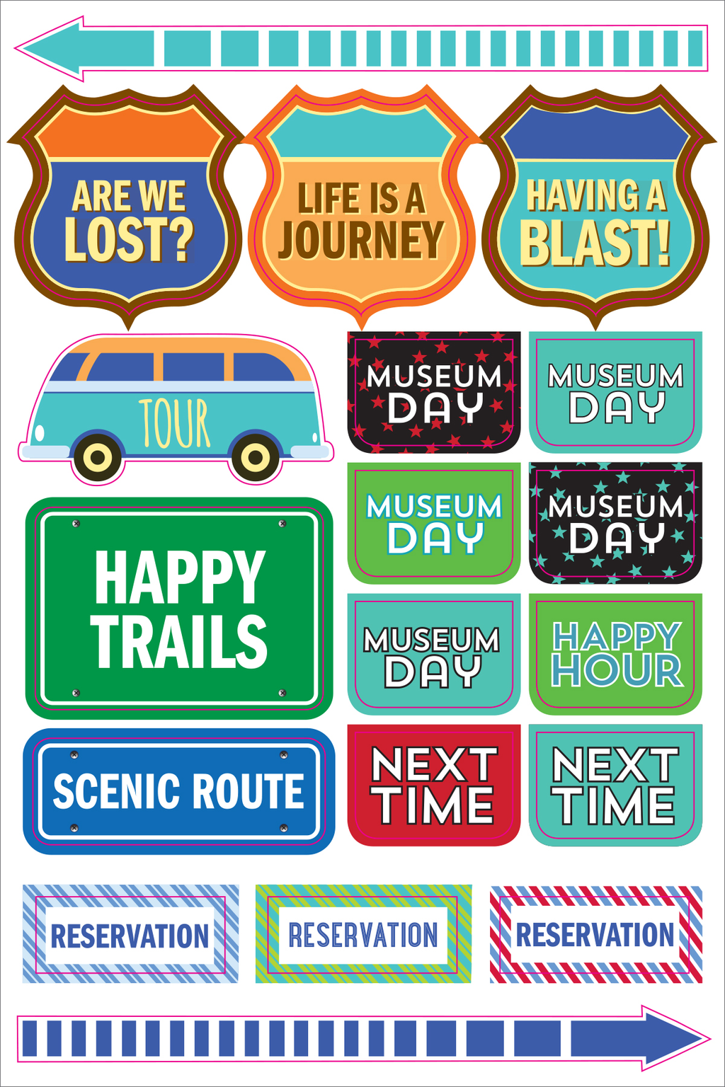 Essentials Travel Planner Stickers