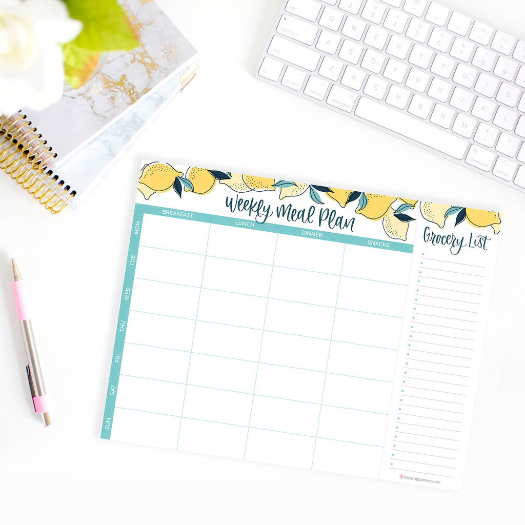 Horizontal Meal Planning Pad, 8.5x11 in